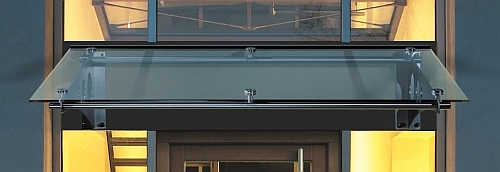 Vordächer aus Aluminium und Edelstahl